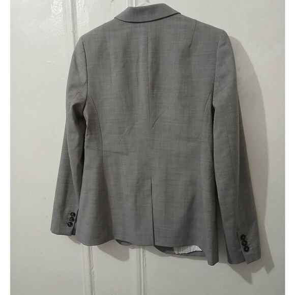 Banana republic womens size 2 fine wool All Seaon blazer jacket gray - Picture 4 of 7